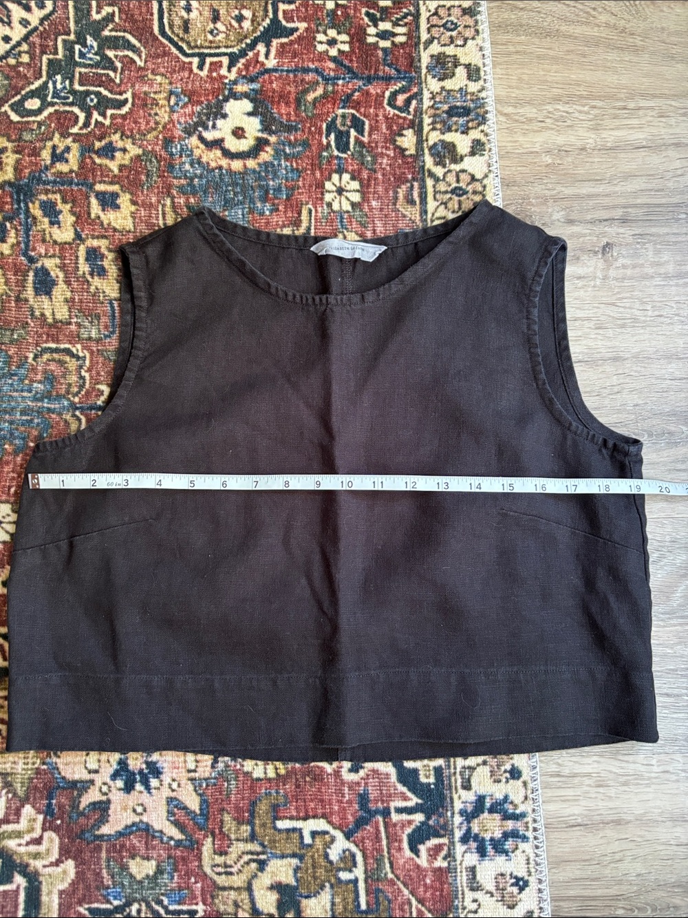Elizabeth Suzann Black Sleeveless Crop Tank - Picture 6 of 6